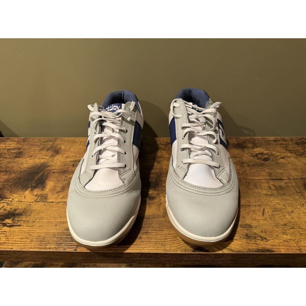 FootJoy 9.5m FJ Originals‎ Men Golf Shoes 45346-White/Grey/Royal - Picture 3 of 7
